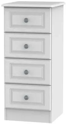 Pembroke 4 Drawer Narrow Chest - White image