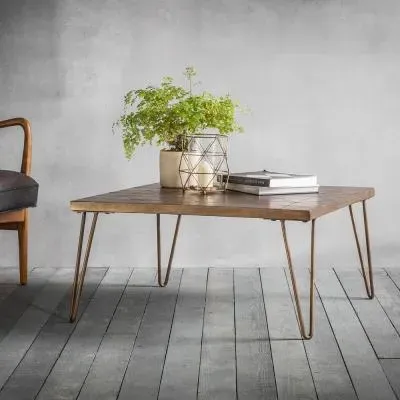 Pompeii Square Coffee Table - Metallic, Ceramic image