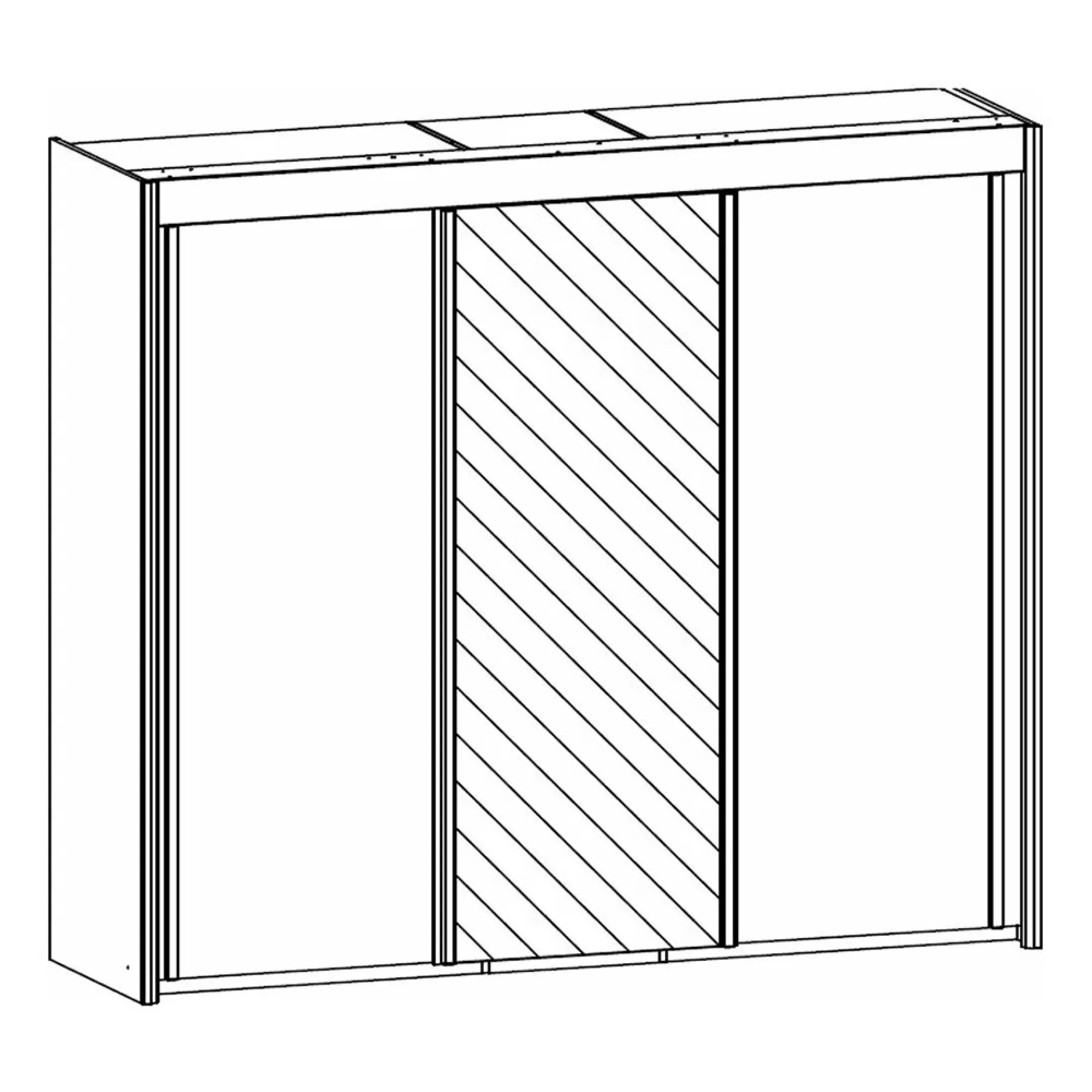 Rauch Imperial 3 Door Mirror Sliding Wardrobe - Sonoma Oak