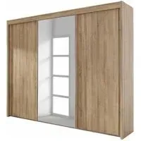 Rauch Imperial 3 Door Mirror Sliding Wardrobe - Sonoma Oak