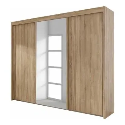 Rauch Imperial 3 Door Mirror Sliding Wardrobe - Sonoma Oak image