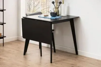 Reid Drop Leaf Dining Table - Black Oak image