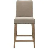 Rex Barstool with Back - Grey, Fabric
