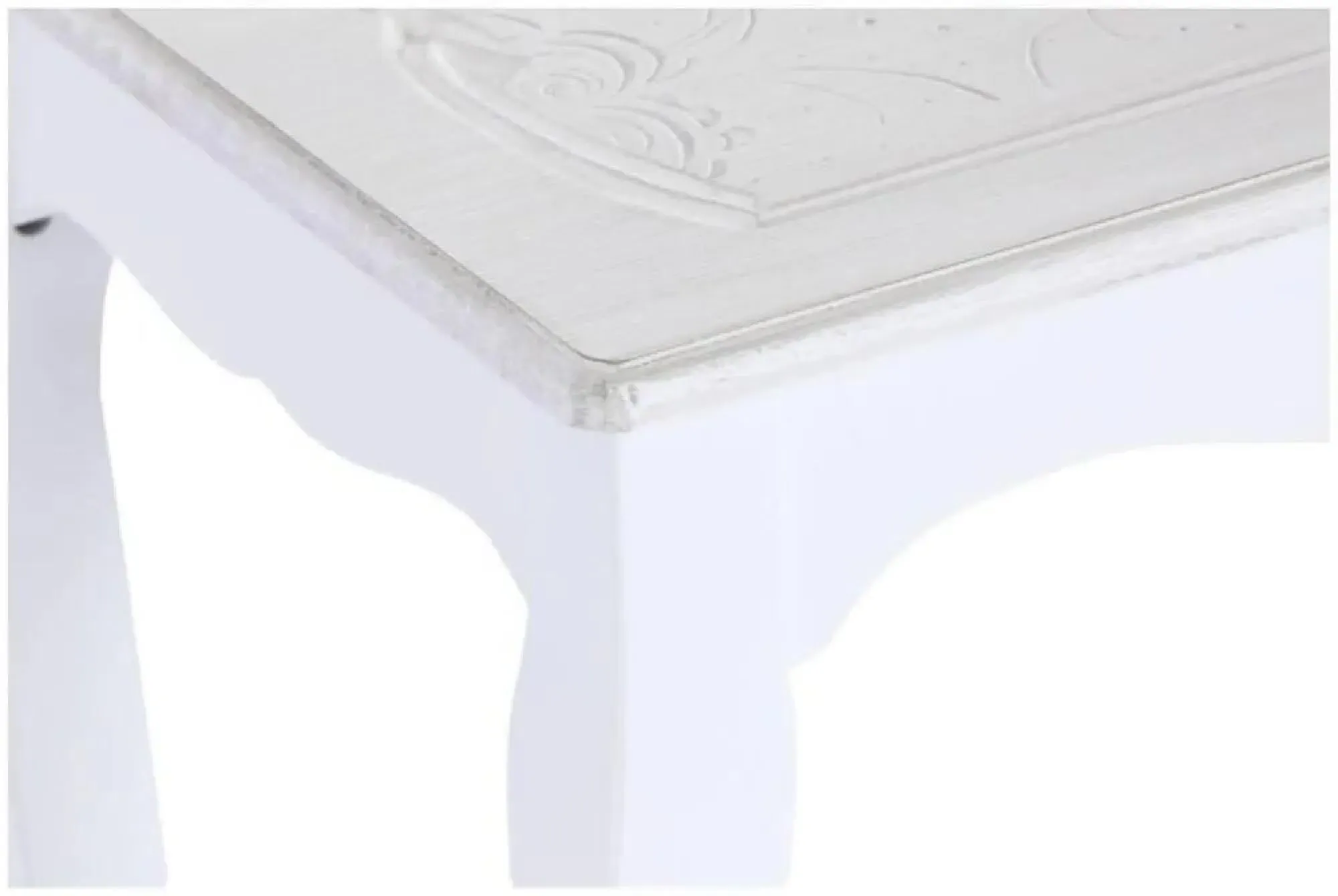 Romantic White Wood Side Table Set of 3 - White