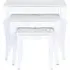 Romantic White Wood Side Table Set of 3 - White