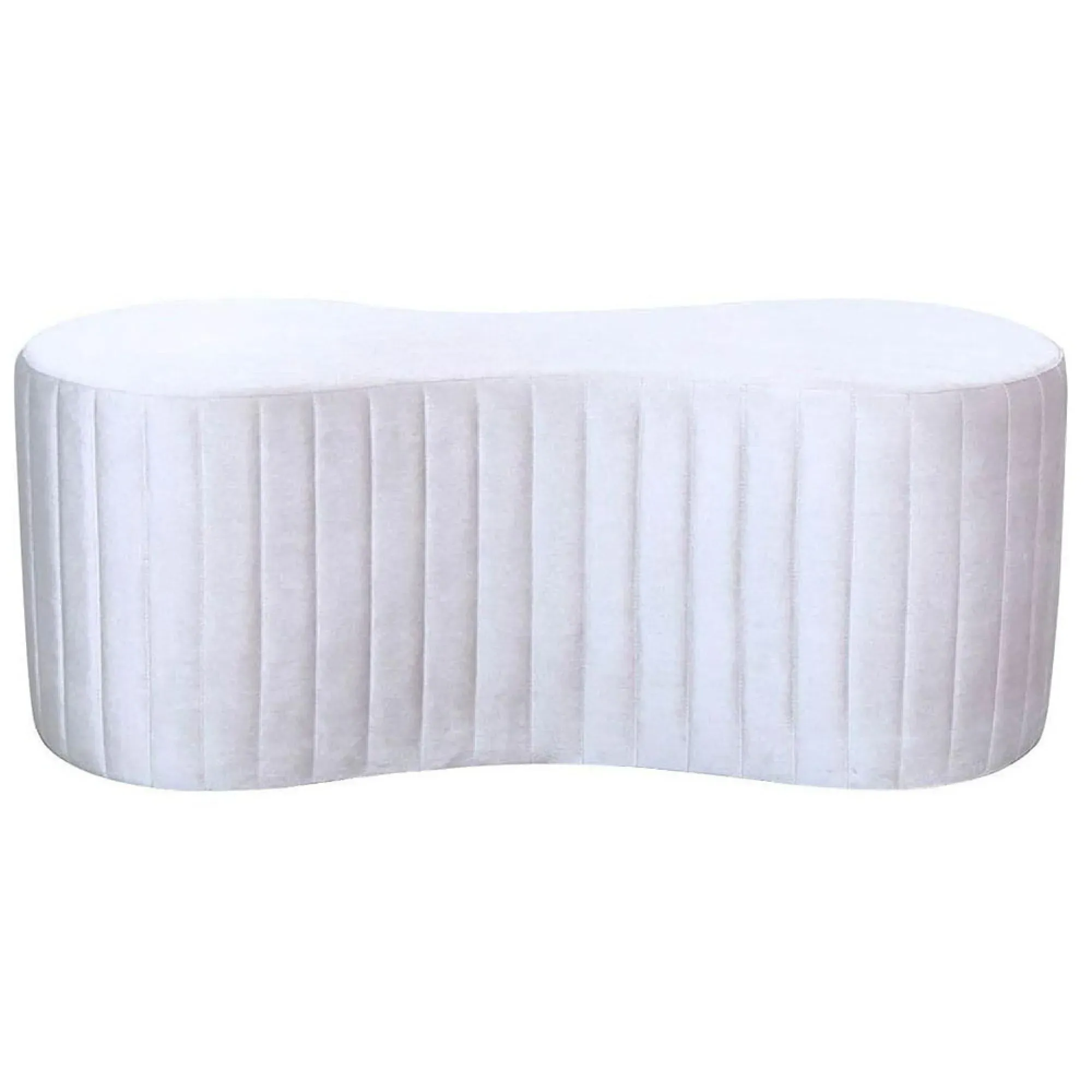 Rosa Tufted Bench - Soft Pink, Velvet