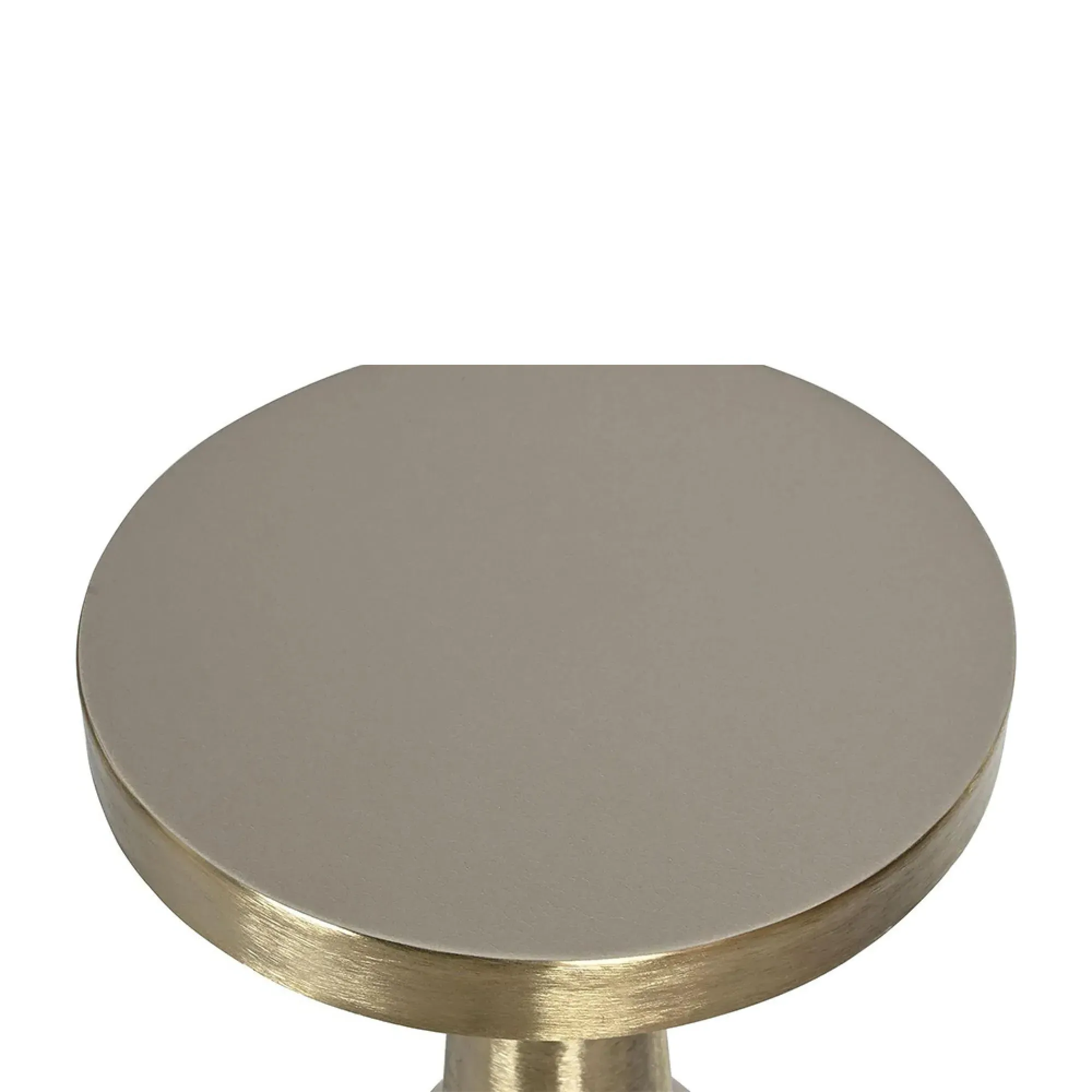 Round Side Table - Gold, Cream