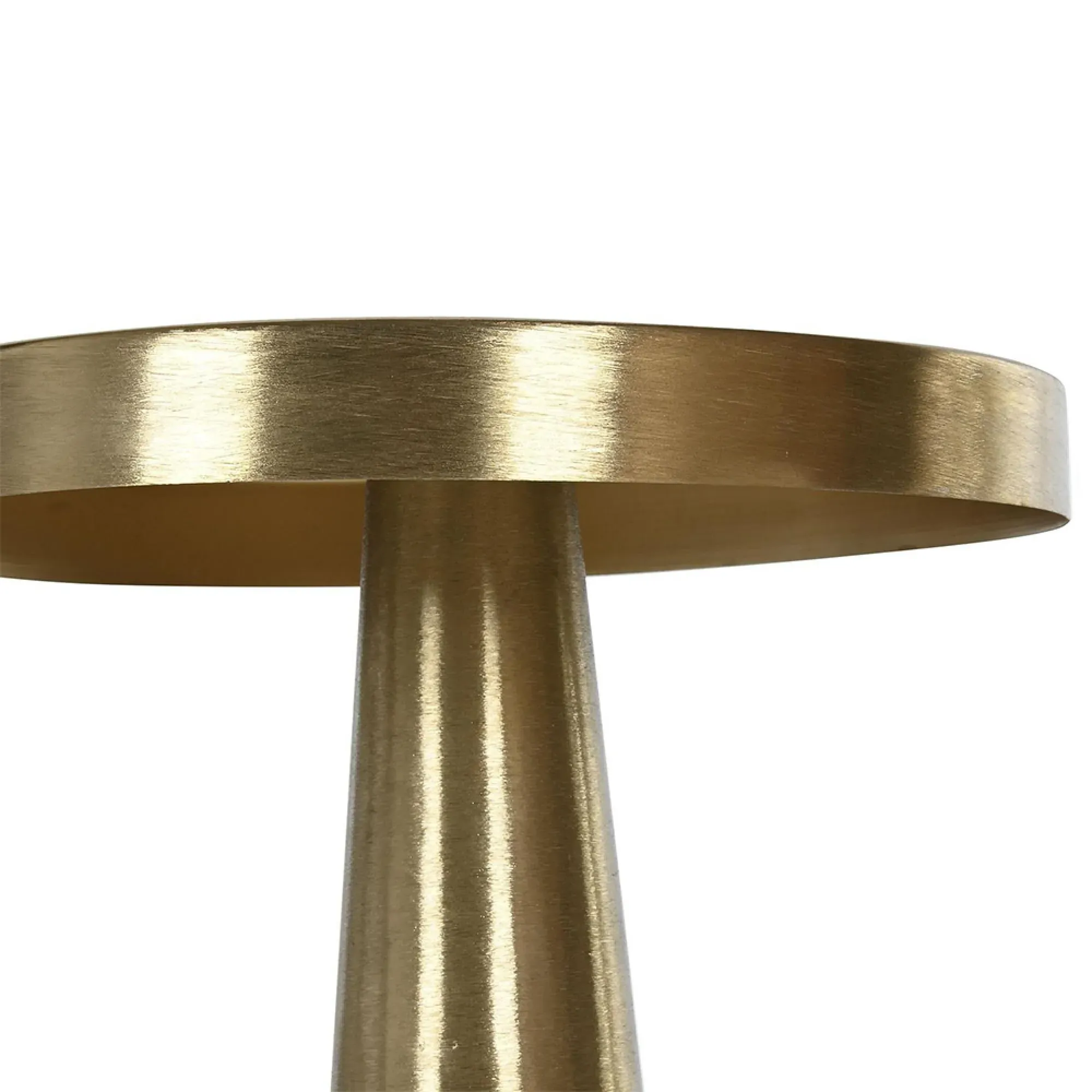 Round Side Table - Gold, Cream
