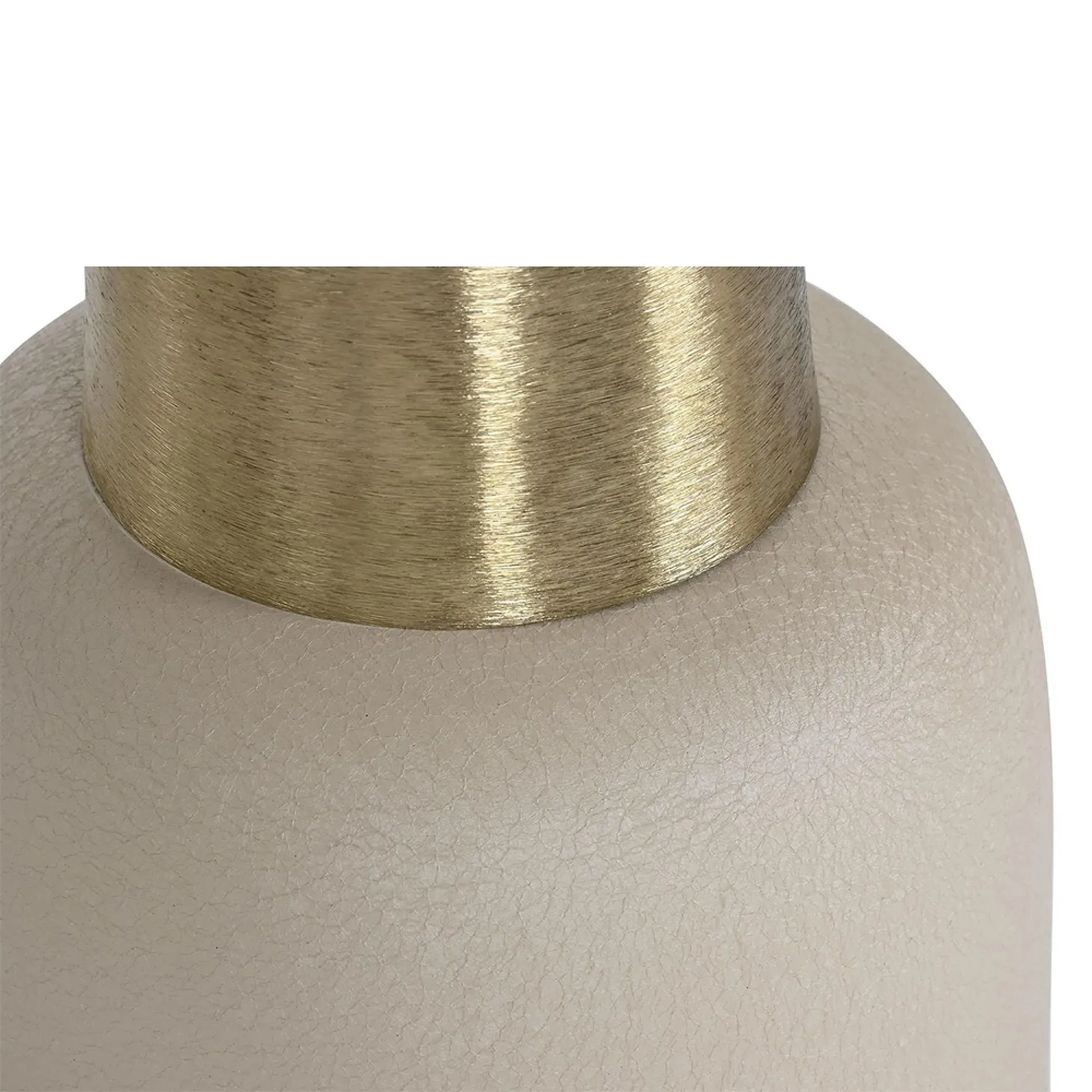 Round Side Table - Gold, Cream