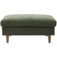 Scott Eryx Ottoman Footstool - Olive, Chenille