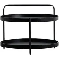 Sennen Round Coffee Table - Black, Metal
