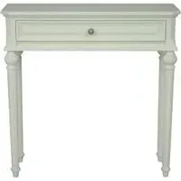 Solana French 1 Drawer Console Table - Lime White