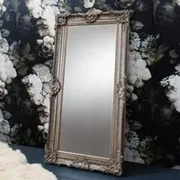 Stretton Leaner Mirror - Antique Silver