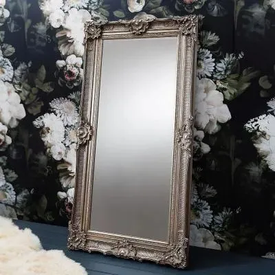 Stretton Leaner Mirror - Antique Silver image