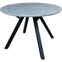 Tetro Round Dining Table - Grey, Concrete Effect
