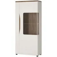 Toledo Low Display Cabinet - White, High Gloss