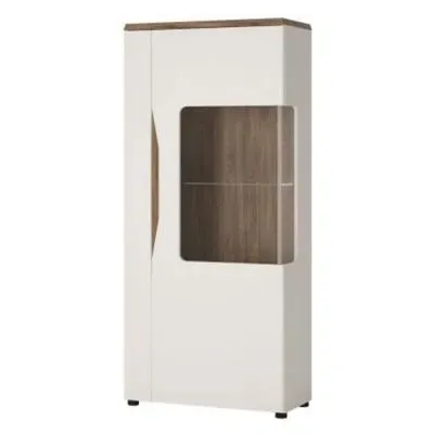 Toledo Low Display Cabinet - White, High Gloss image