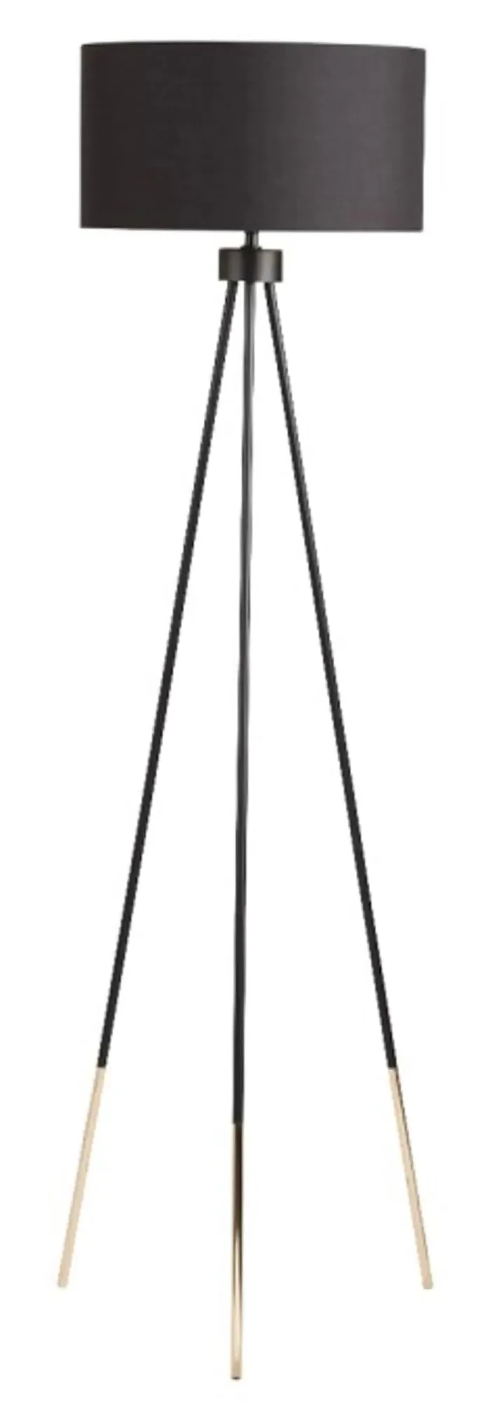 Tripod Floor Lamp - Black, Linen