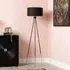Tripod Floor Lamp - Black, Linen