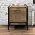 Urban 2 Drawer Bedside Table - Rustic, Wood Effect