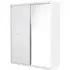 Velour 2 Door Sliding Wardrobe with Mirror - White High Gloss