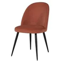 Vida Living Gabi Dining Chair Set of 4 - Orange, Velvet