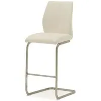 Vida Living Irma Barstool Set of 4 - White, Faux Leather