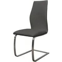 Vida Living Irma Dining Chair - Grey, Faux Leather