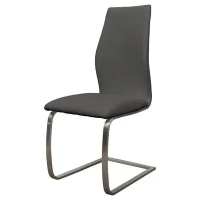 Vida Living Irma Dining Chair - Grey, Faux Leather image