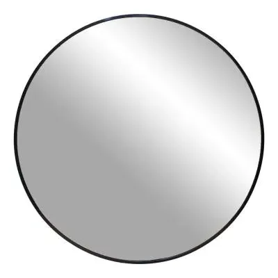 Wakonda Round Wall Mirror - Black image