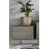 Wiemann Vigo 2 Drawer Bedside Cabinet - Havana, Glass