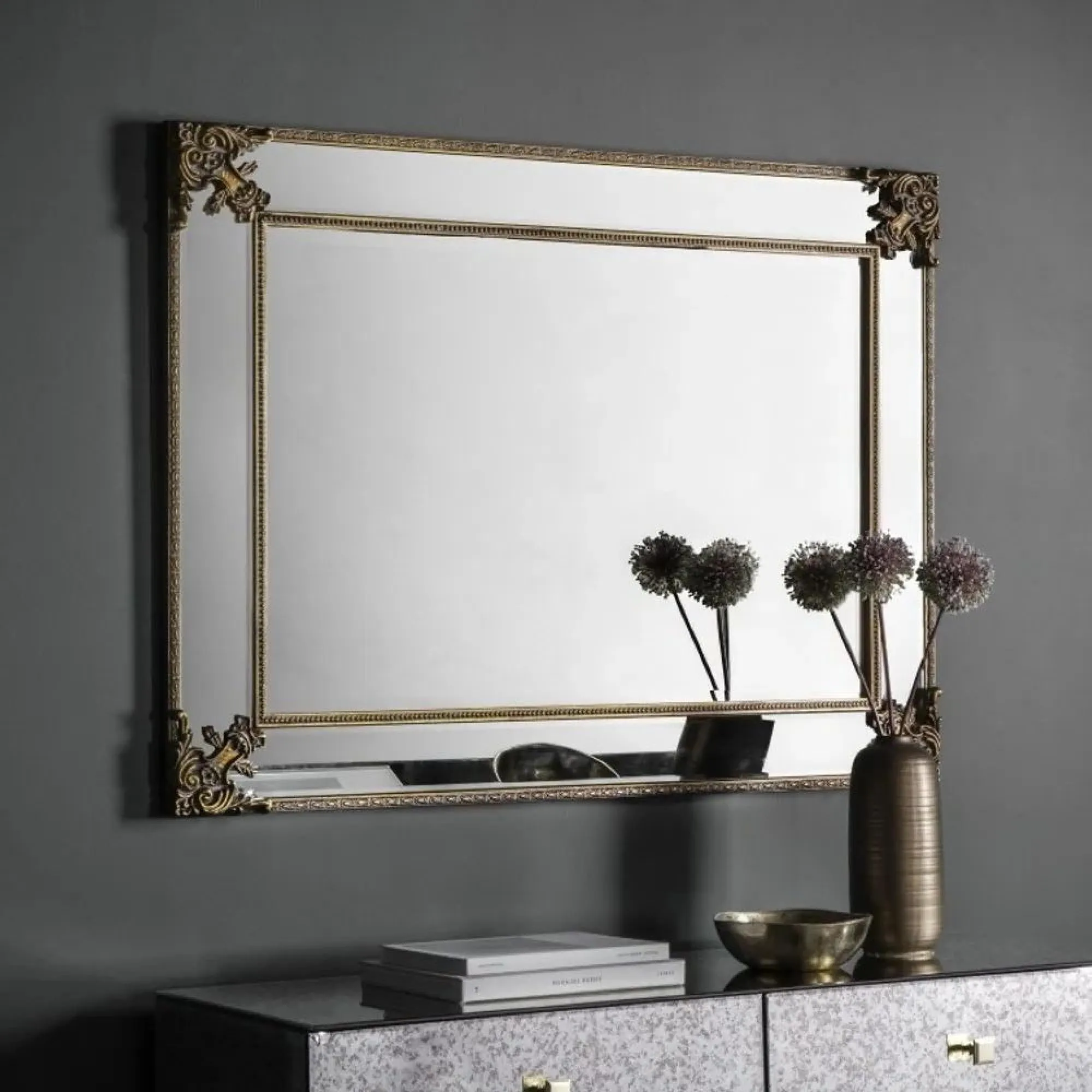 Wilson Rectangular Mirror - Gold