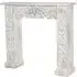Wood Carved Console Table - White
