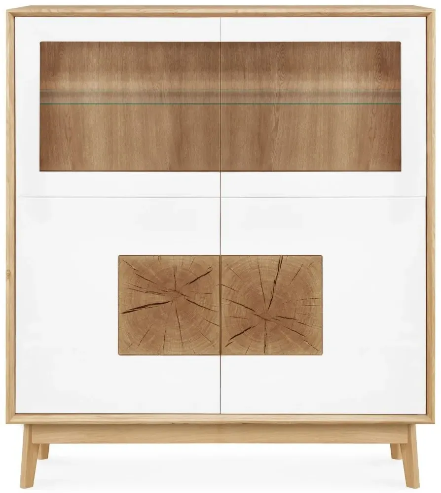 Clemence Richard Modena Oak 4 Door Display Cabinet - Painted