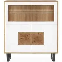 Clemence Richard Modena Oak 4 Door Display Cabinet - Painted