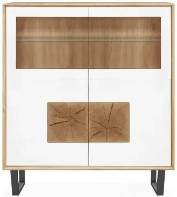 Clemence Richard Modena Oak 4 Door Display Cabinet - Painted