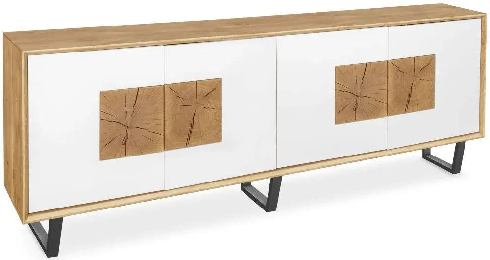 Clemence Richard Modena Oak 4 Door Wide Sideboard - Painted