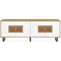 Clemence Richard Modena Oak 4 Door Wide Sideboard - Painted