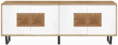 Clemence Richard Modena Oak 4 Door Wide Sideboard - Painted image