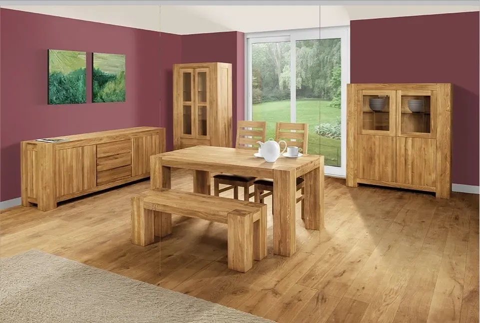 Massive Oak Small Sideboard