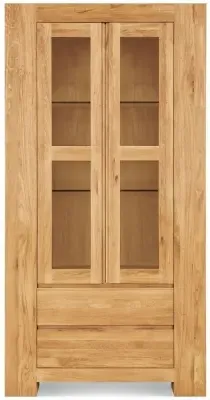 Massive Oak Tall Wide Display Cabinet image