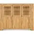 Massive Oak Wide Display Cabinet