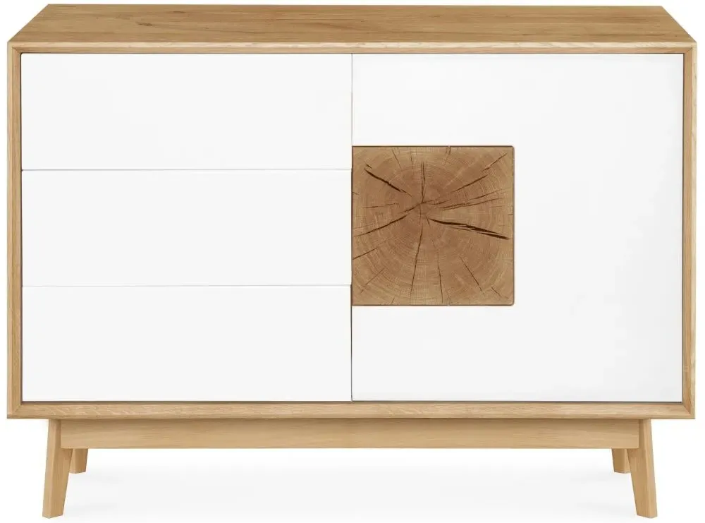 Modena Oak 1 Door Combi Medium Sideboard - Painted