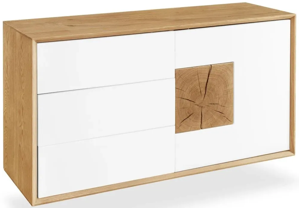 Modena Oak 1 Door Combi Medium Sideboard - Painted