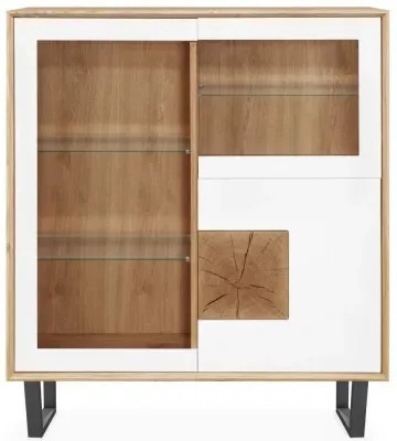 Modena Oak 3 Door Display Cabinet - Painted