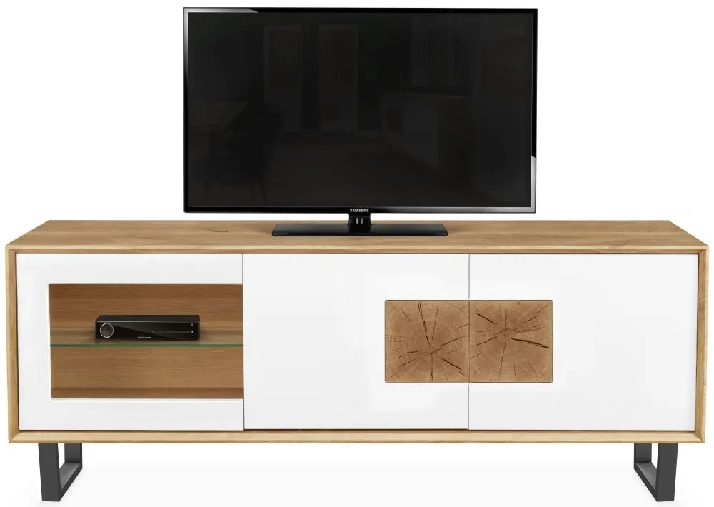 Modena Oak 3 Door TV Unit - Painted