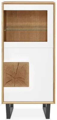 Modena Oak Display Cabinet - Painted