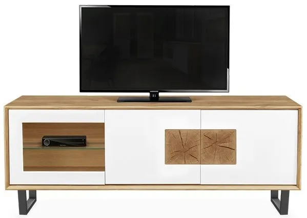 Modena Oak Large 3 Door TV Unit - Painted