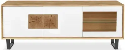 Modena Oak Large 3 Door TV Unit - Painted