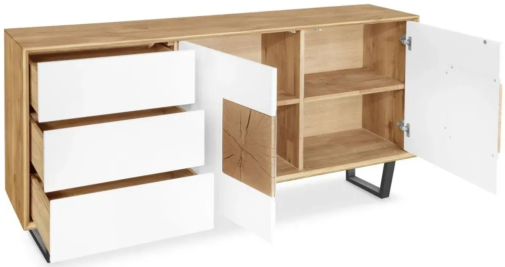 Modena Oak Large Sideboard - Painted